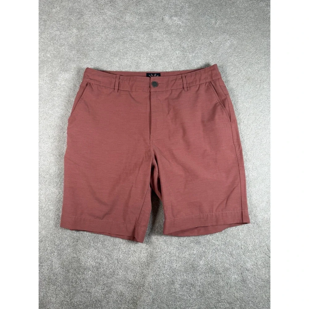 FAHERTY Pink Men's All Day Chino Shorts Stretch Cotton Blend Sz 32 Inseam 9